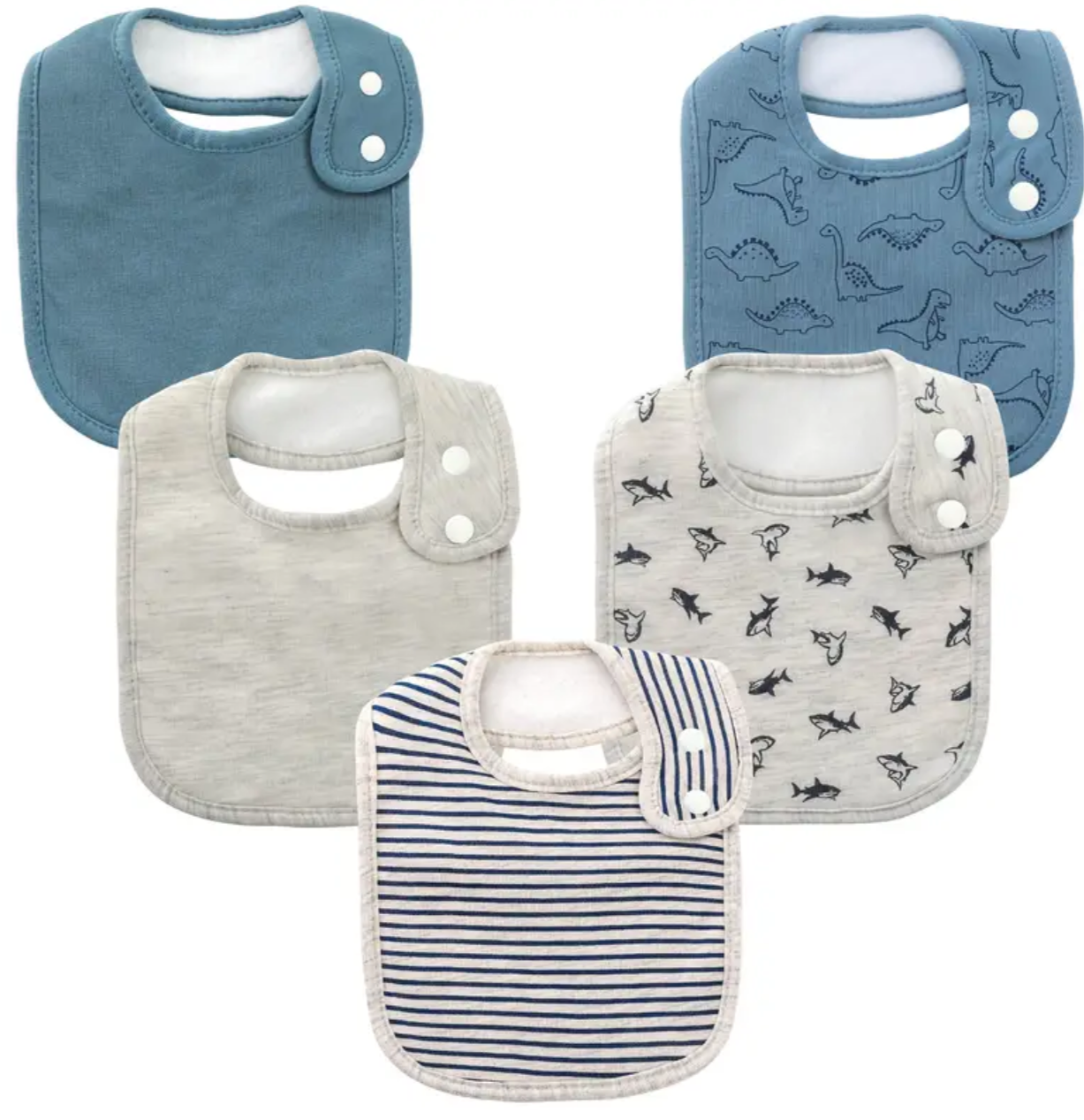 Cotton Drool Bib 5 Piece