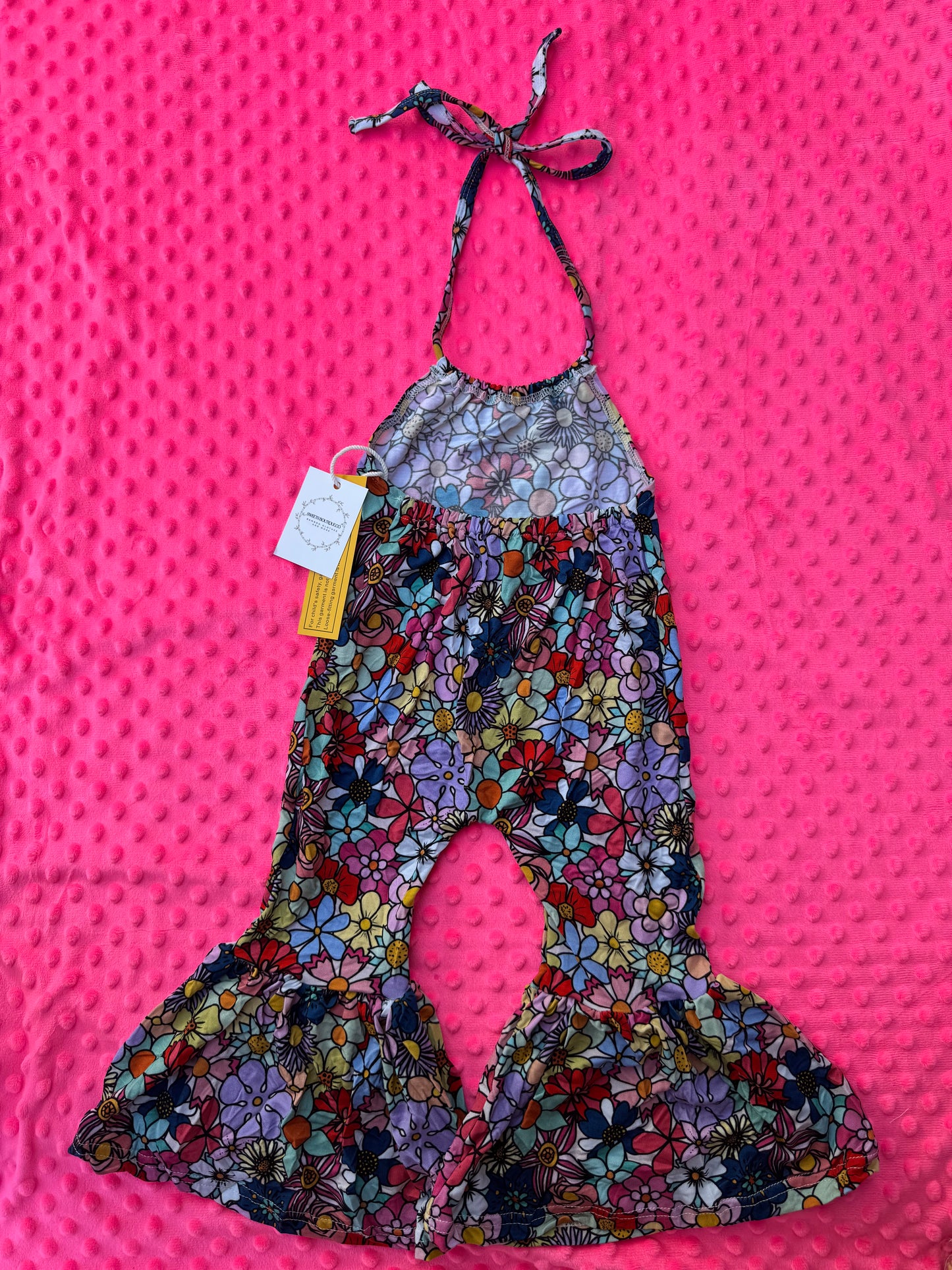 Floral halter romper