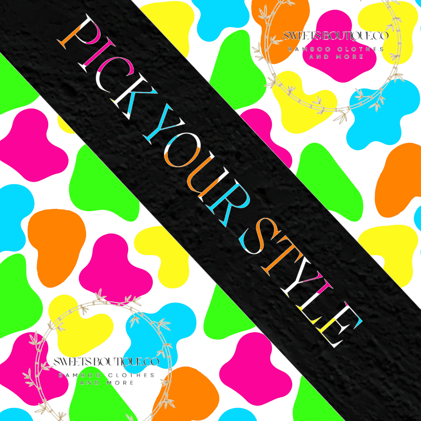 Neon cow print