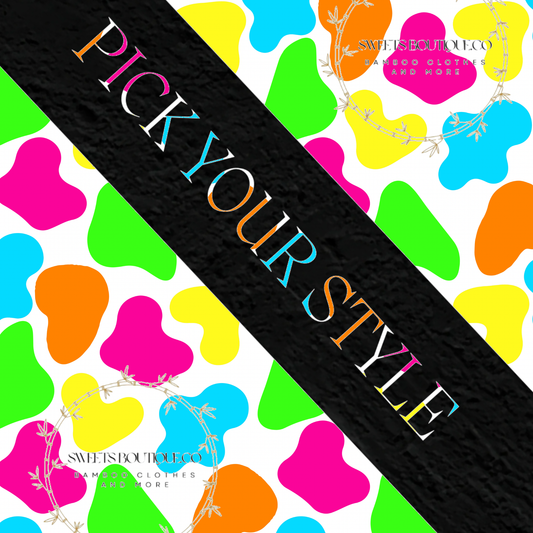Neon cow print