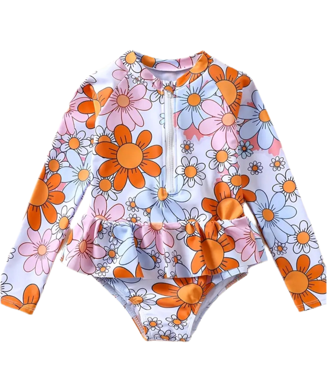 Floral Long Sleeve Swimsuit