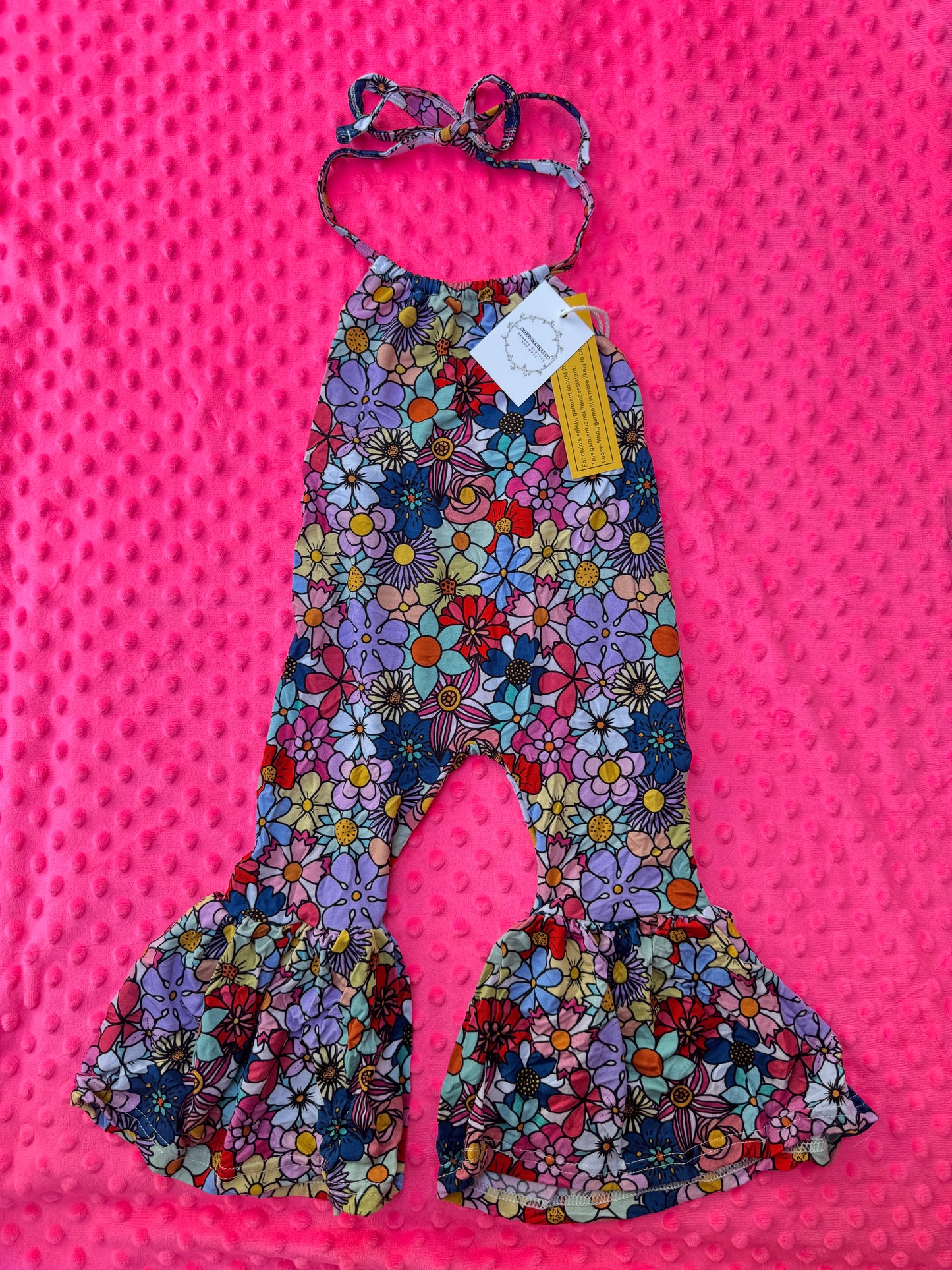 Floral halter romper