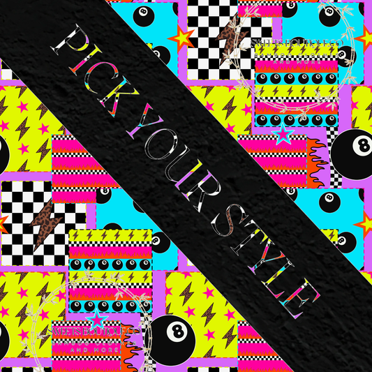 Neon 8ball patch work