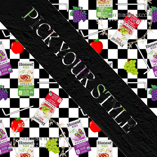 Snacks, black and white checks ￼