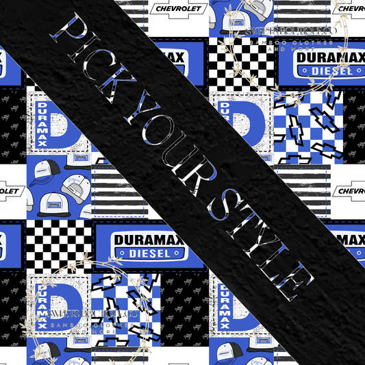 Diesel patch work blue